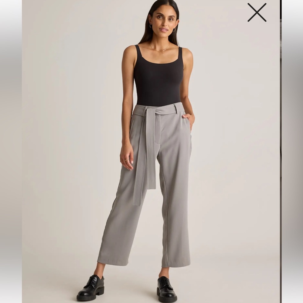Quince Stretch Crepe Paperbag Pants M coastal grey